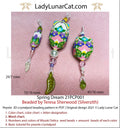 Spring dream crystalpod pattern by Lady Lunar Cat — 3 sizes spring floral beading PDF 21PCP001