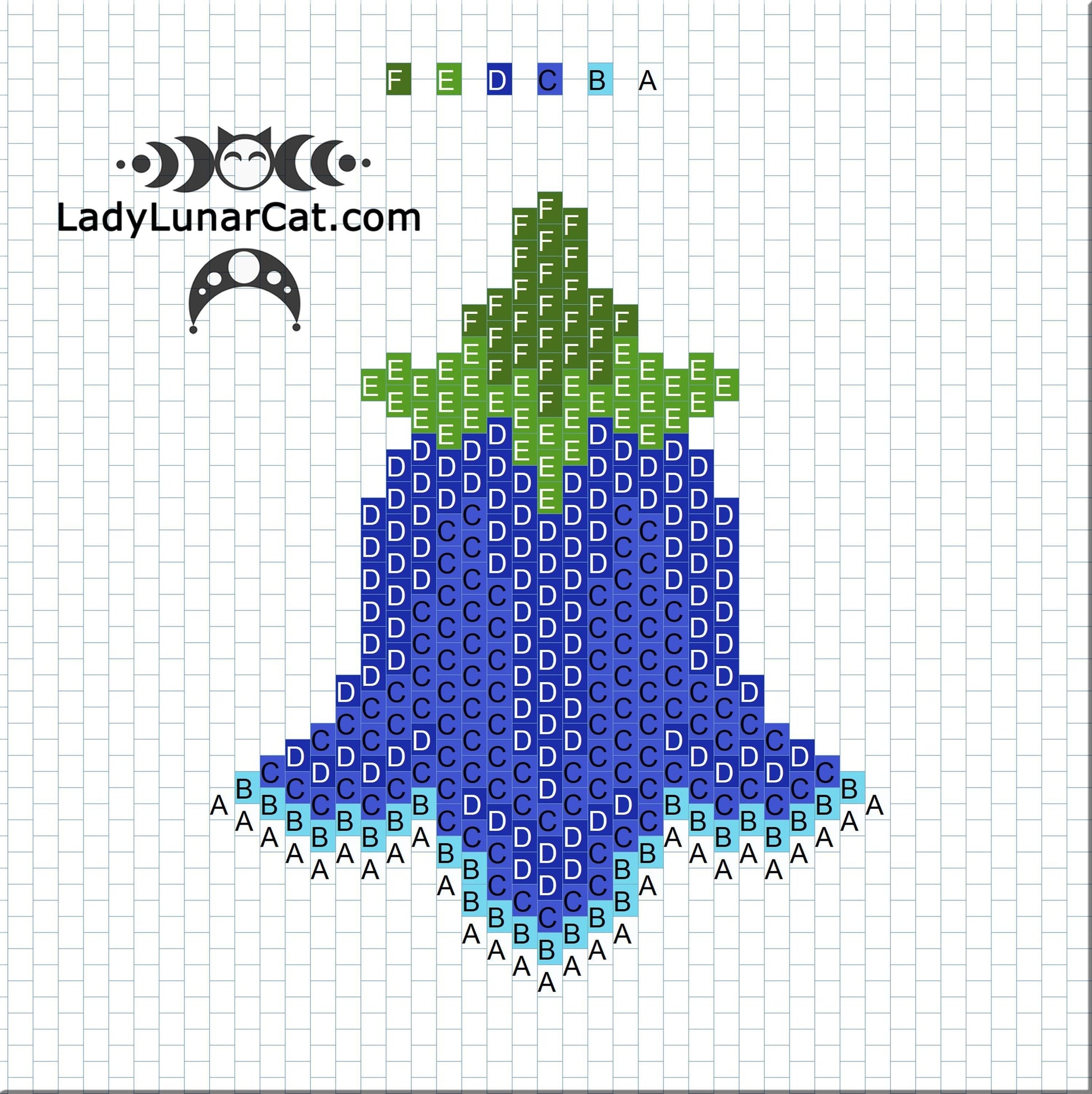 3d peyote pod pattern or crystalpod pattern for beading Atlantis 20PCP001 LadyLunarCat