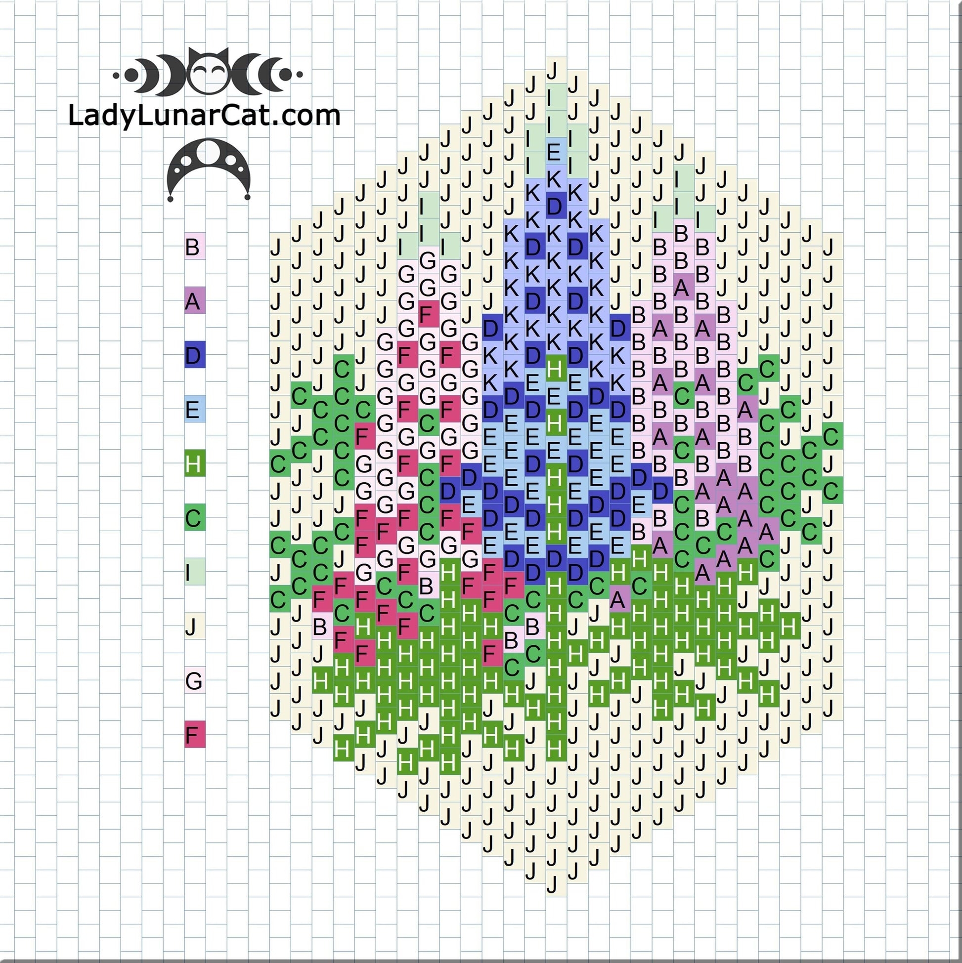 3d peyote pod pattern or crystalpod pattern for beading Lupine 20PCP004 LadyLunarCat