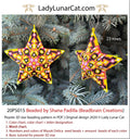 Yellow abstract peyote star pattern PDF by Lady Lunar Cat — sunny geometric 20PS015