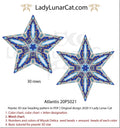 Mystical geometric peyote star pattern PDF by Lady Lunar Cat — 20PS021