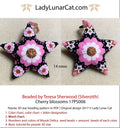 Cherry Blossoms peyote star - 27 beads 14 rows 3 colorways sakura PDF LadyLunarCat