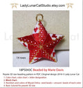 Swirl Christmas peyote star by Lady Lunar Cat — small 3 colors holiday beading PDF 18PS043C