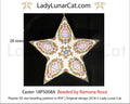 Easter peyote star 18PS008A - 55 beads 28 rows 7 colors large Easter eggs flowers PDF LadyLunarCat