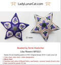 Lilac flowers peyote star 18PS021 - 3 versions 41 beads up to 8 colors spring garden PDF LadyLunarCat
