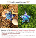 Sea spiral peyote star pattern PDF by Lady Lunar Cat — ocean sky 20PS012