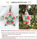 Water Lilies peyote star - 31 beads 16 rows 6 colors summer pond PDF LadyLunarCat