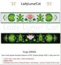 Frogs peyote bracelet 20P005 - 2 versions 88x20 beads 6+6 colors summer pond PDF LadyLunarCat