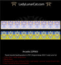 Arcadia even count peyote bracelet - 89x16 beads boho 2 colorways PDF LadyLunarCat