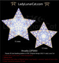 Arcadia peyote star pattern PDF by Lady Lunar Cat — 2 sizes blue hydrangea 22PS003