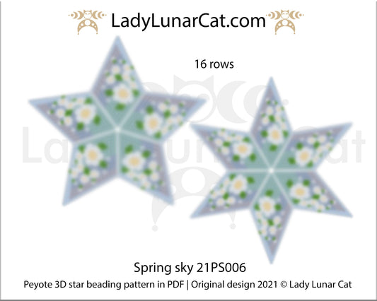 Beaded star pattern - Spring sky 21PS006 LadyLunarCat