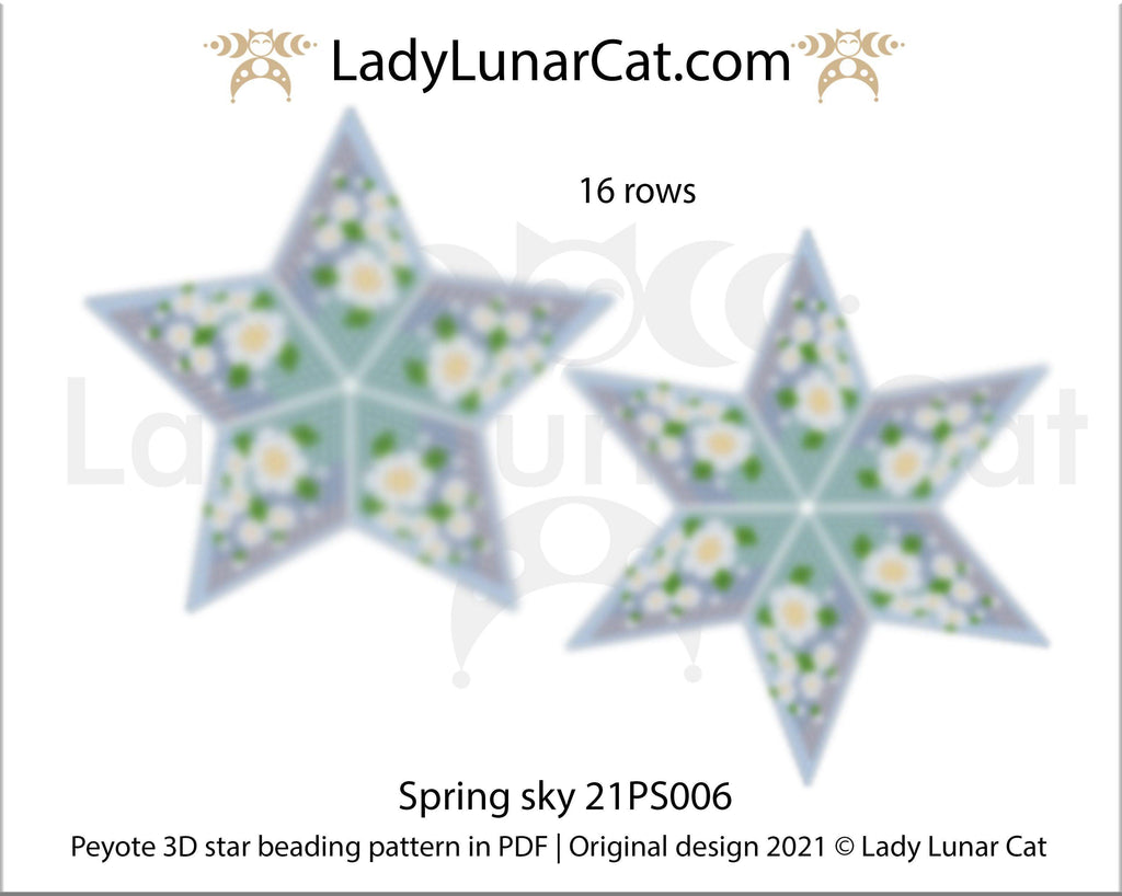 Beaded star pattern - Spring sky 21PS006 LadyLunarCat