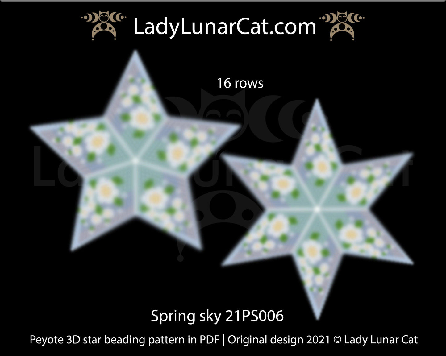 Beaded star pattern - Spring sky 21PS006 LadyLunarCat