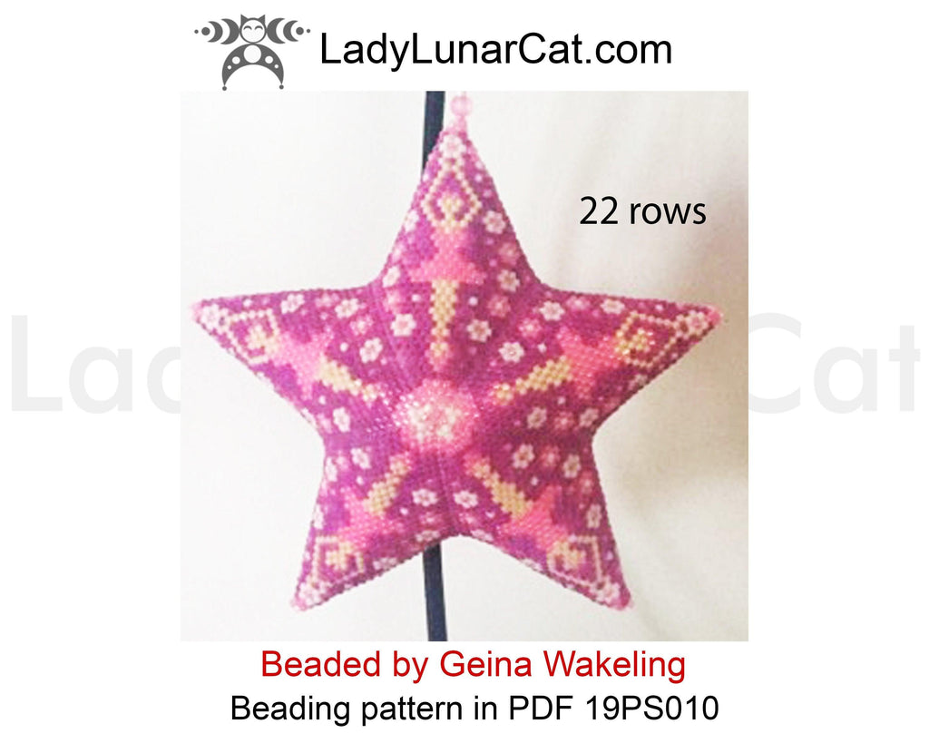 Beaded star pattern for beadweaving Ballerina 19PS010 LadyLunarCat