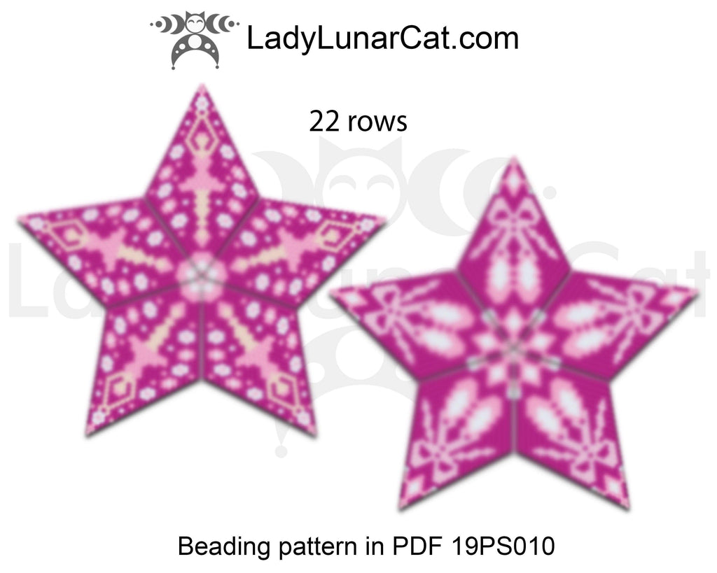 Beaded star pattern for beadweaving Ballerina 19PS010 LadyLunarCat