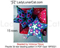 Geometric Opal peyote star - 29 beads 15 rows abstract crystal facets PDF LadyLunarCatLadyLunarCat