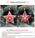 Mia peyote star 19PS006 - 2 variations 29 beads 15 rows flowers hearts Valentine PDF LadyLunarCat