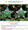 Yuletide peyote star pattern by Lady Lunar Cat — 3 colorways winter solstice Yule beading PDF 20PS024