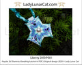 Liberty peyote 3D shamrock - rivoli 14mm 5 colors turquoise brooch pendant PDF LadyLunarCat