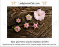 Peyote 3D pillows tutorial - star square pentagon triangle hexagon 5 shapes beginner PDF LadyLunarCat