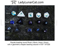 Peyote geometric rivoli tutorial - 4 shapes 3 sizes 18/14/12 mm earrings PDF LadyLunarCat