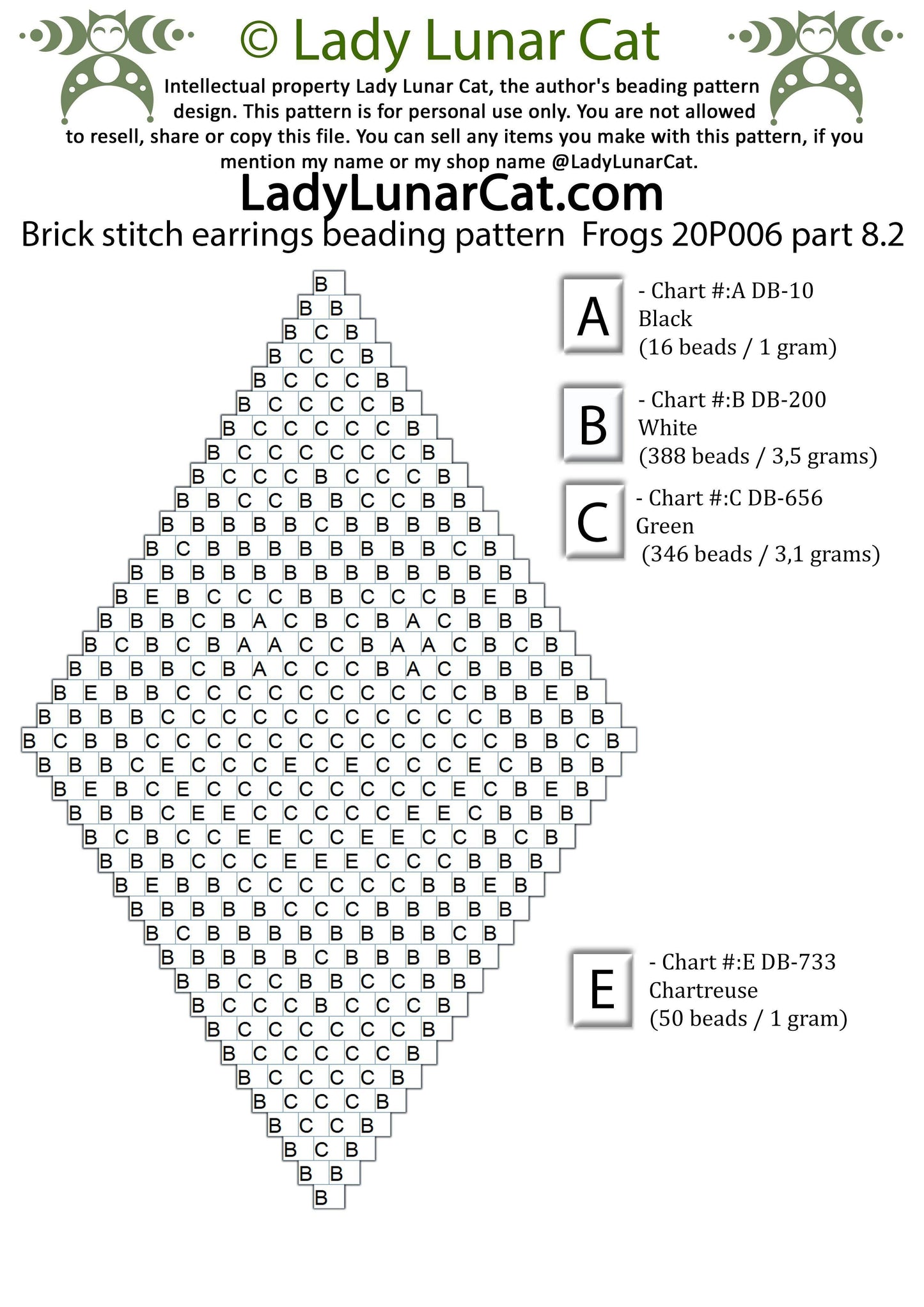 Double Brick Stitch Graph Paper Brick Stitch Earring Graph Paper