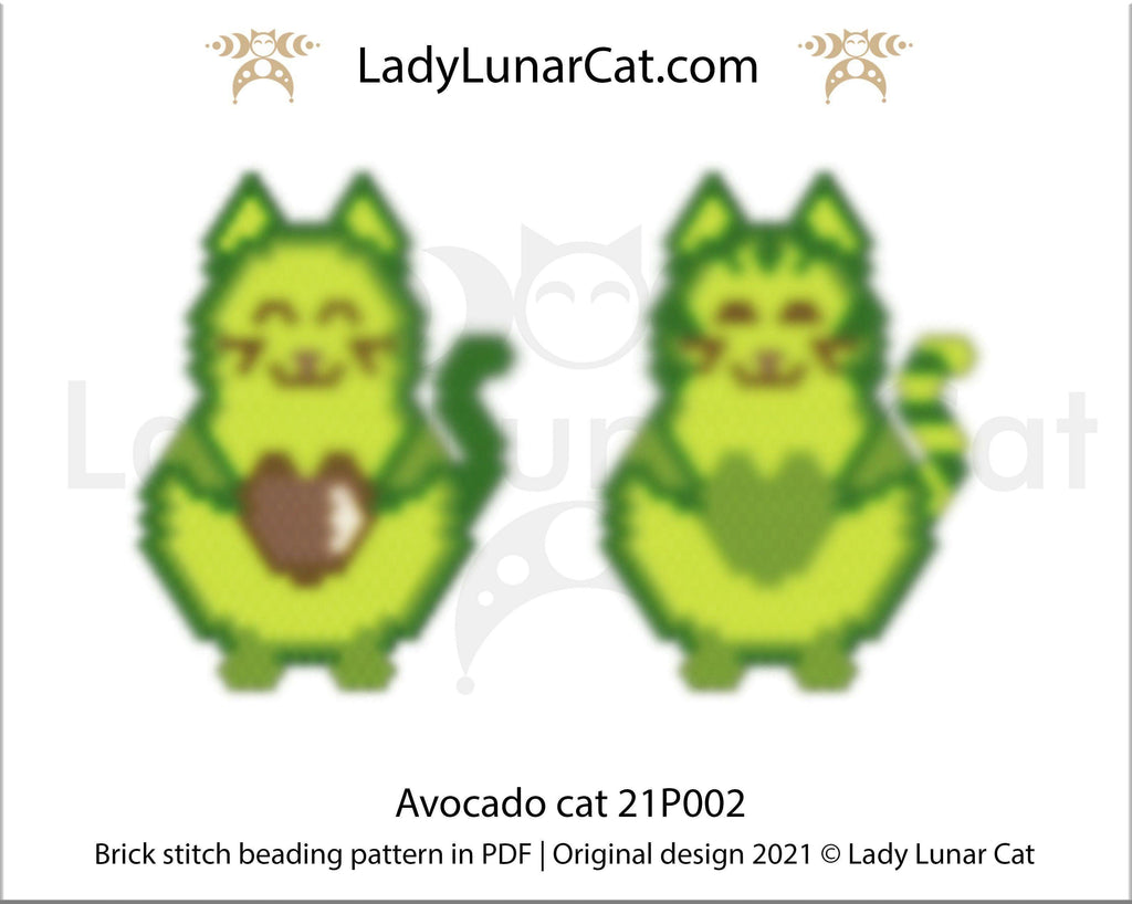Brick stitch pattern for beading Fairy of Spring 21BS001 | Spring beaded earrings tutorial LadyLunarCat