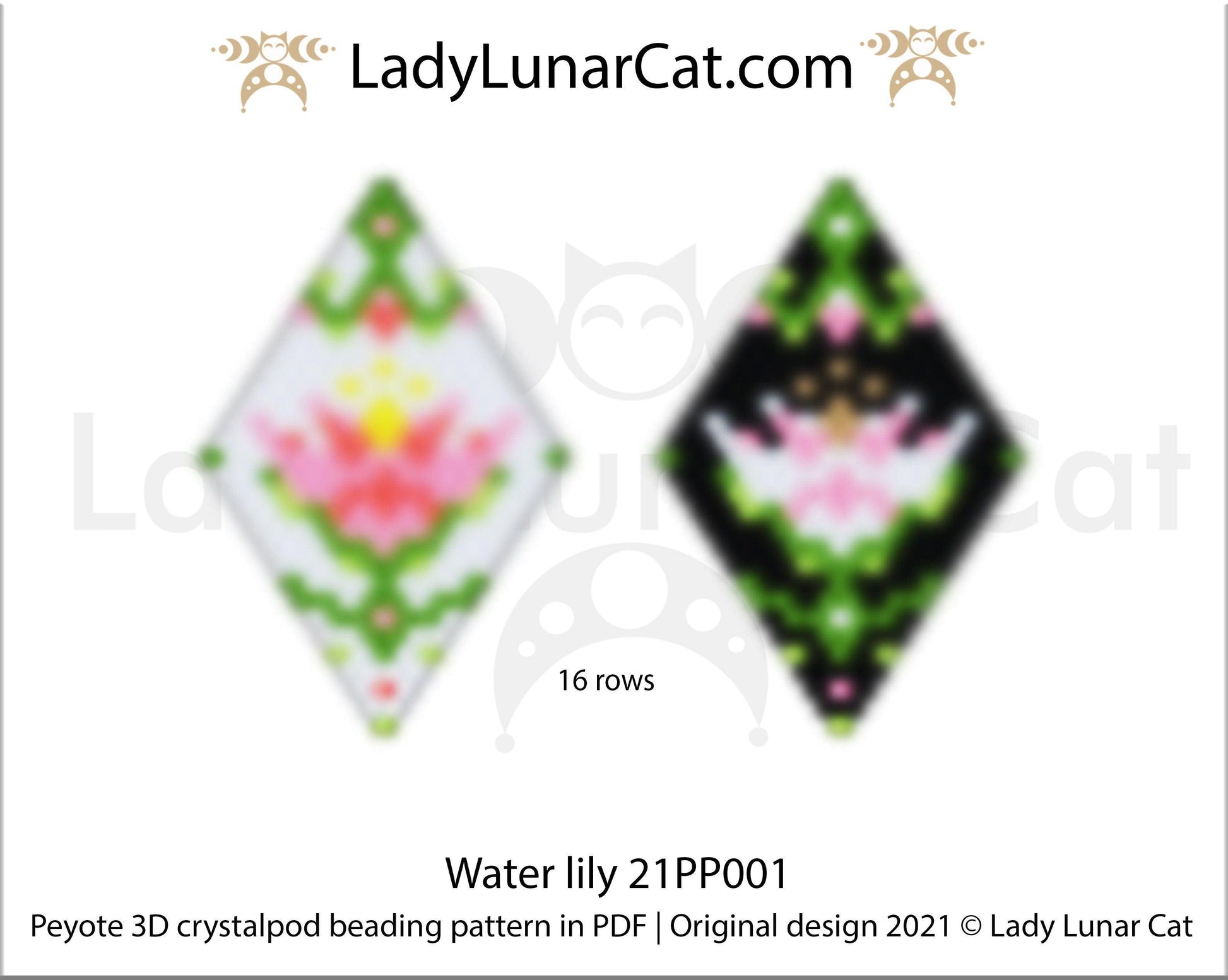 Copy of 3d peyote pod pattern or crystalpod pattern for beading  Frog princess 21PCP005 LadyLunarCat