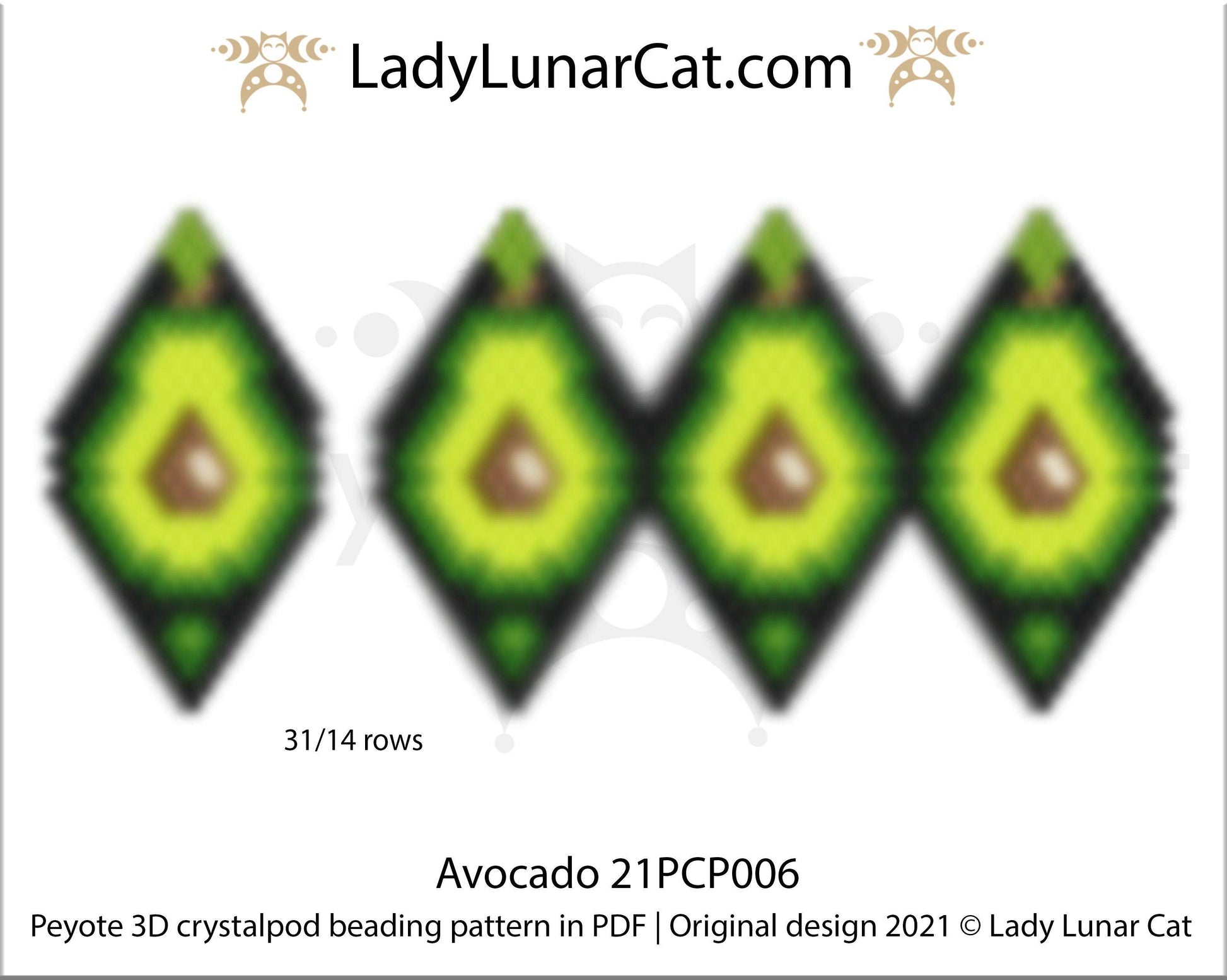 Copy of 3d peyote pod pattern or crystalpod pattern for beading  Frog princess 21PCP005 LadyLunarCat
