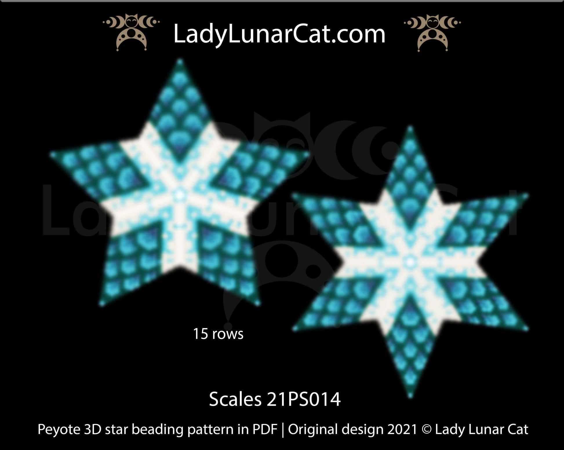 Copy of Beaded star pattern - Avocado 21PS012 LadyLunarCat