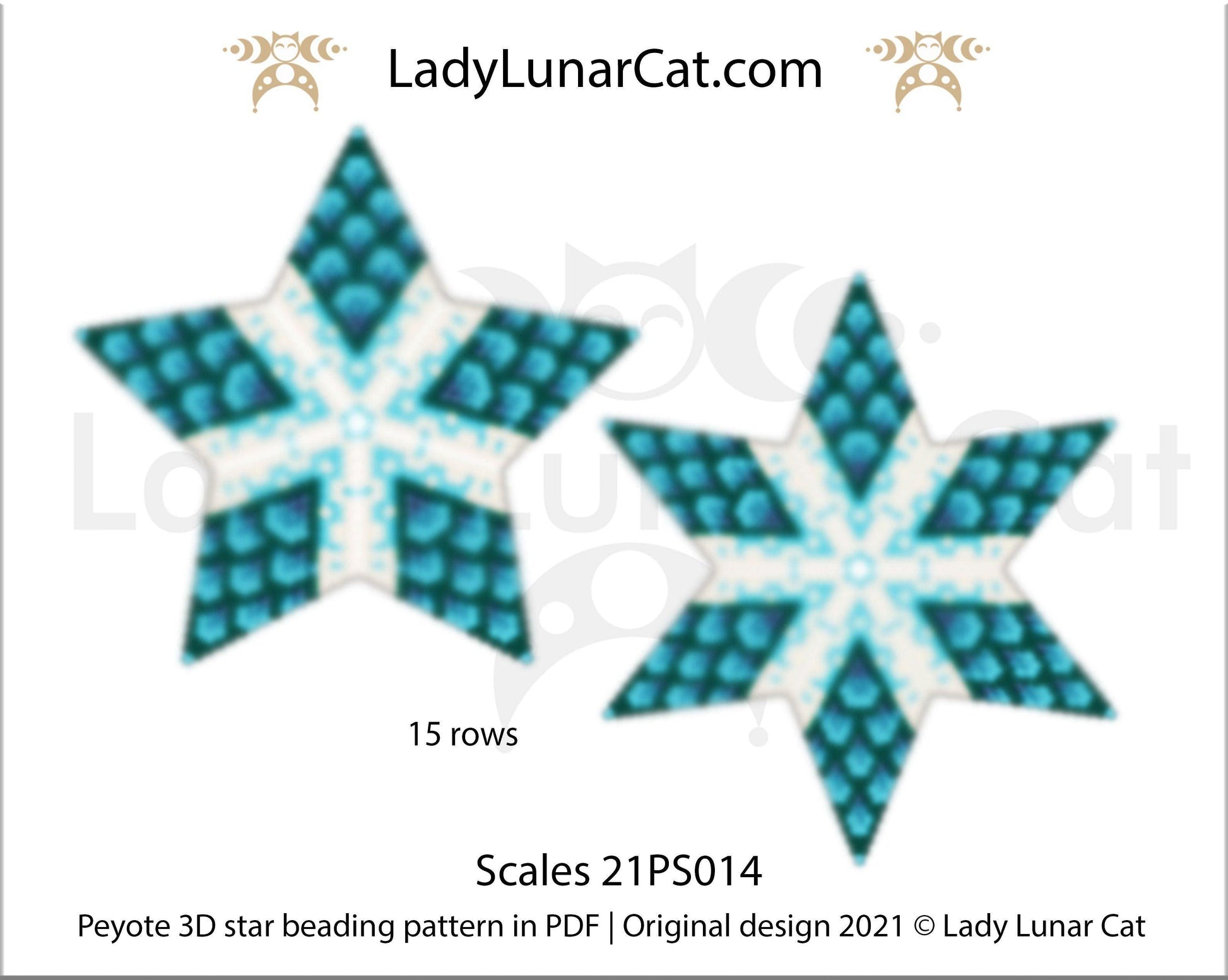 Copy of Beaded star pattern - Avocado 21PS012 LadyLunarCat