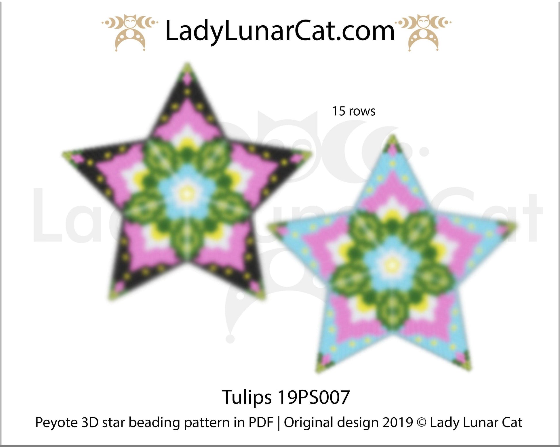 Copy of Beaded star pattern - Spring sky 21PS006 LadyLunarCat