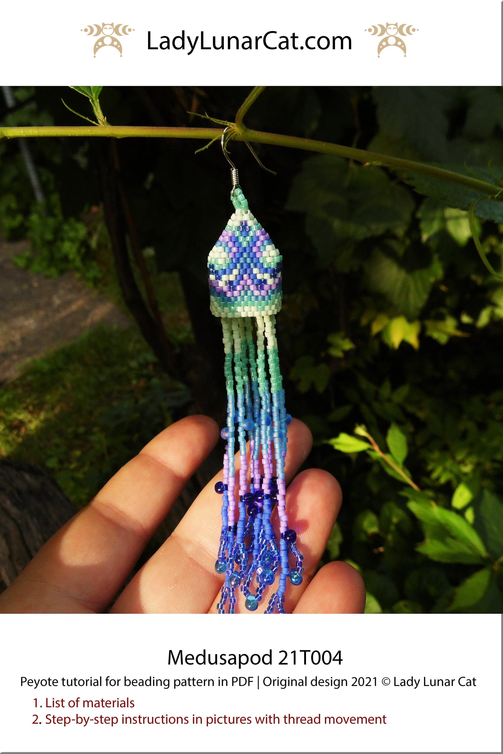 Beading tutorial Peyote egg or ball Strawberry Step by step instruction LadyLunarCat
