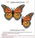 Monarch butterfly peyote pen cover pattern PDF by Lady Lunar Cat — 2 versions 21P006