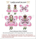 Cherry blossom fairy brick stitch earrings by Lady Lunar Cat — sakura spring beading PDF 21BS002LadyLunarCat