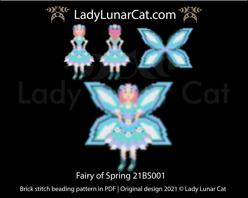 Copy of Brick stitch pattern for beading Winter Labradors 20P010 | Christmas beaded earrings tutorial LadyLunarCat