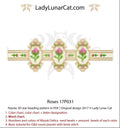 Roses peyote bracelet pattern PDF by Lady Lunar Cat — vintage floral 17P031