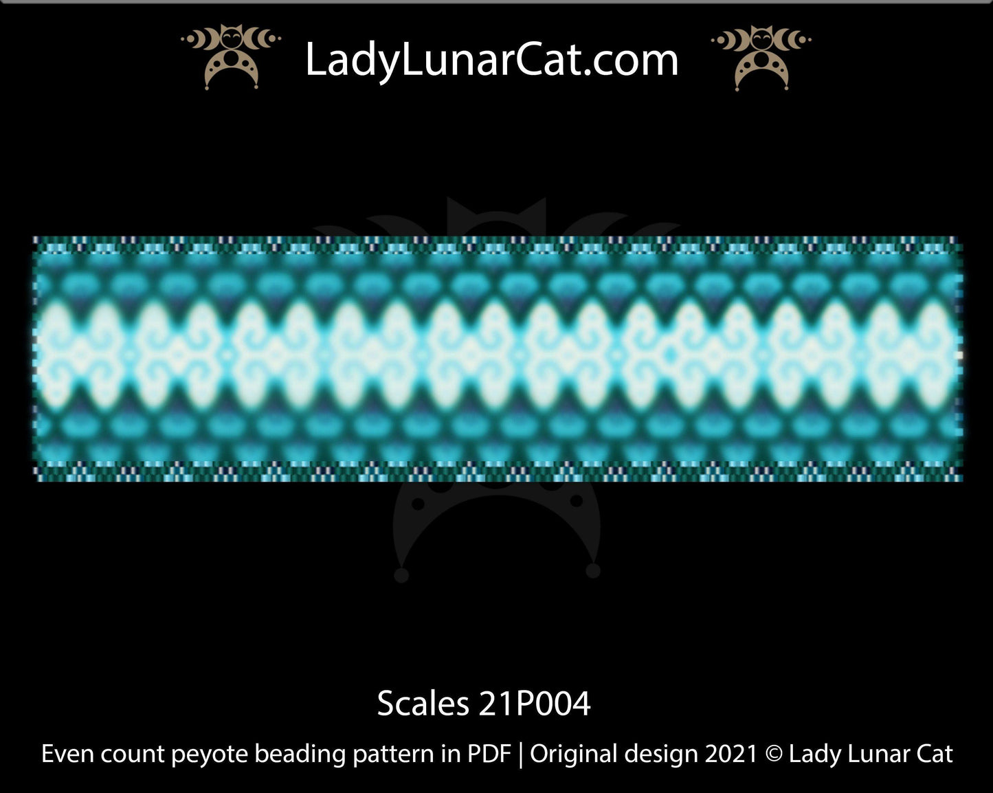 Copy of Odd count peyote bracelet pattern for beading Lilac flower 18P018 LadyLunarCat