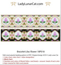Lilac flower peyote bracelet - 92x25 beads 2 colorways 6+6 colors vintage PDF LadyLunarCat