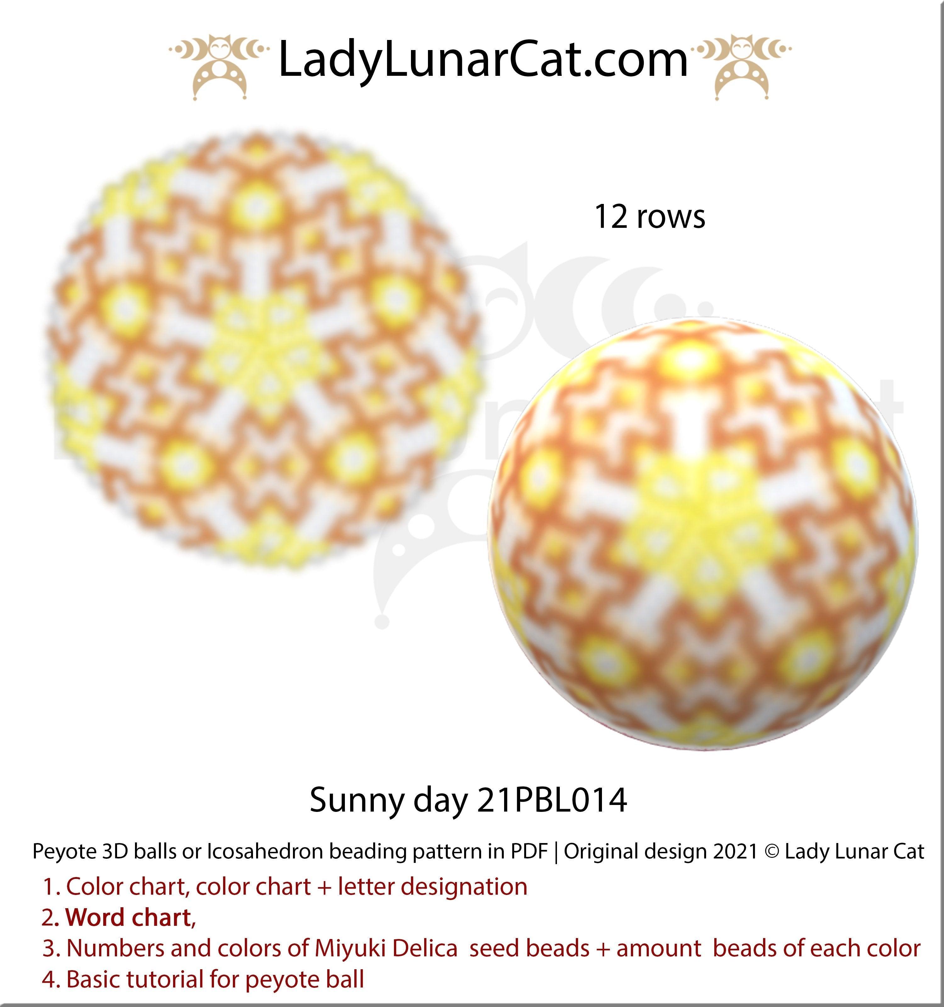 Peyote 3d ball pattern for beading | Beaded Icosahedron