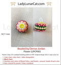 Flower 2-drop crystalpod pattern PDF by Lady Lunar Cat — summer peyote 22PCP002