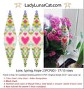 Love Spring Hope peyote 3-drop crystalpod pendant - 77 beads 8 colors 19cm spring PDF LadyLunarCat