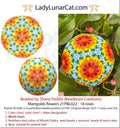 Marigolds flowers peyote 3D ball pattern PDF by Lady Lunar Cat — autumn floral 21PBL022