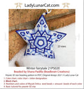 Winter fairytale peyote star pattern PDF by Lady Lunar Cat — ice palace 21PS020