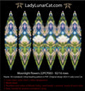 Moonlight Flowers peyote 2-drop crystalpod - 92 beads 11 colors 2-10 petals spring PDF LadyLunarCat