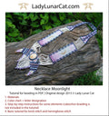 Moonlight Ukrainian gerdan necklace - herringbone brick stitch beading tutorial PDF LadyLunarCat