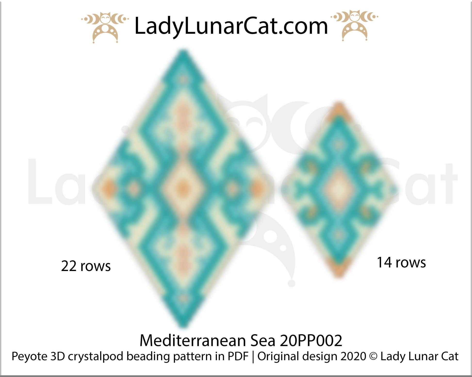 Peyote 3D pod Mediterranean Sea 20PP002 LadyLunarCat