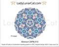 Abstract blue peyote 3D ball by Lady Lunar Cat — geometric icosahedron beading PDF 20PBL010