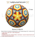 Abstract geometric peyote 3D ball pattern PDF by Lady Lunar Cat — icosahedron 21PBL010