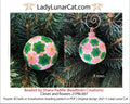 Clover and Flowers peyote 3D ball - 3 designs 17+11+9 rows spring St. Patrick's PDF LadyLunarCat